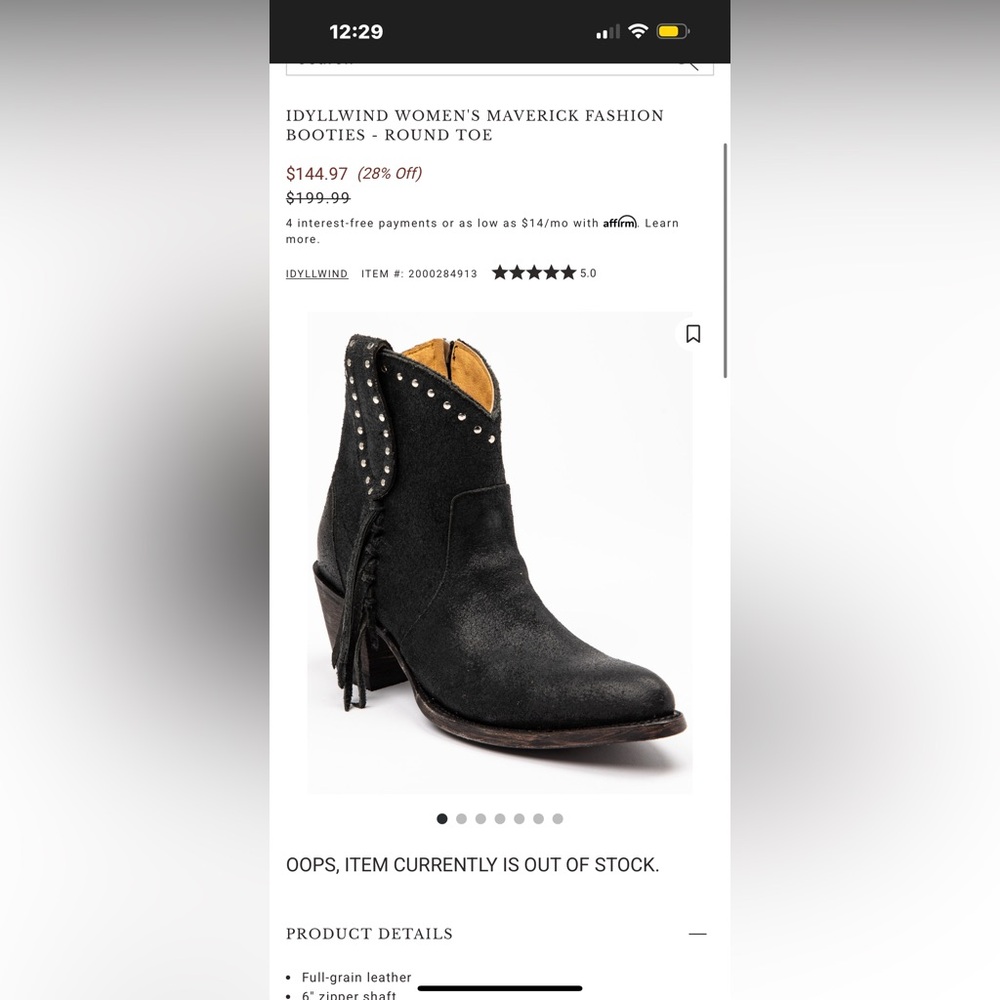 Idyllwind Black Studded Ankle Booties